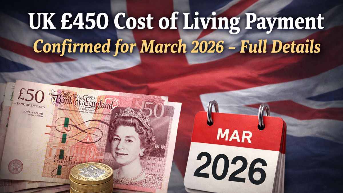 UK £450 Cost of Living Payment Confirmed for March 2026 – Full Details