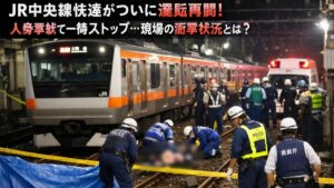 JR中央線快速がついに運転再開!人身事故で一時ストップ…現場の衝撃状況とは?