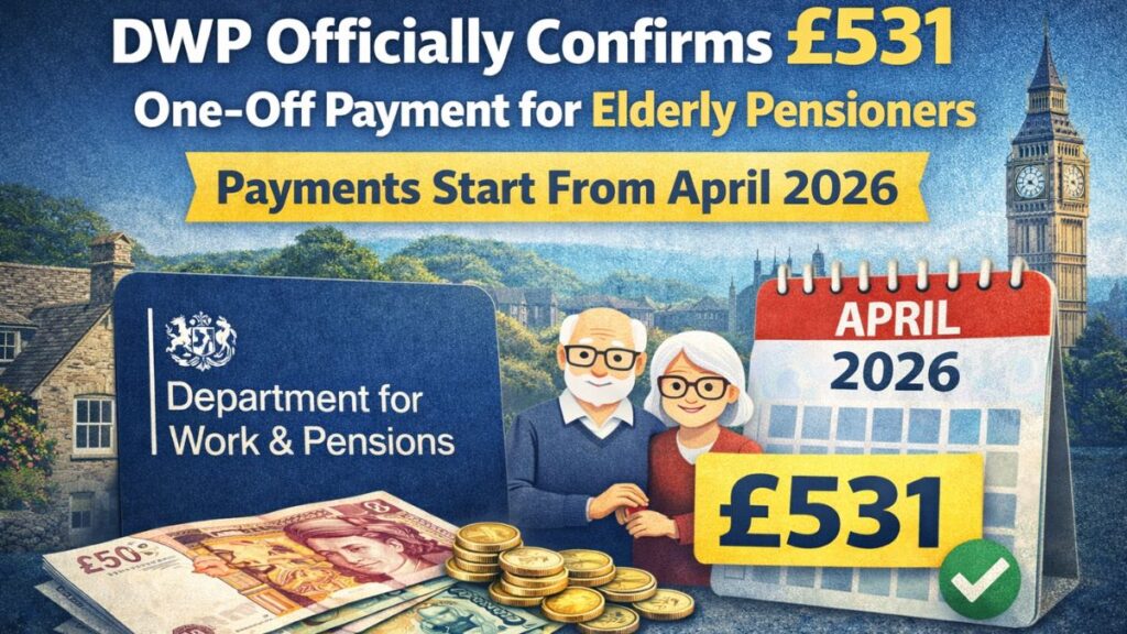 DWP Officially Confirms £531 One-Off Payment for Elderly Pensioners – Payments Start From April 2026