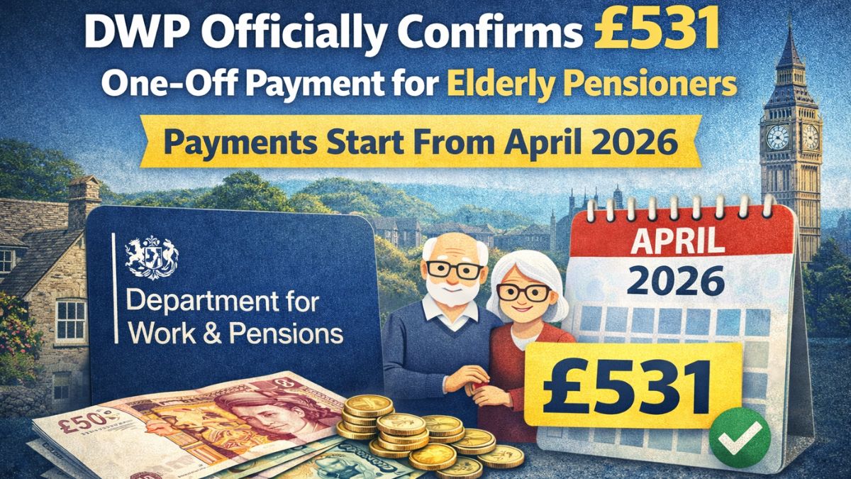 DWP Officially Confirms £531 One-Off Payment for Elderly Pensioners – Payments Start From April 2026