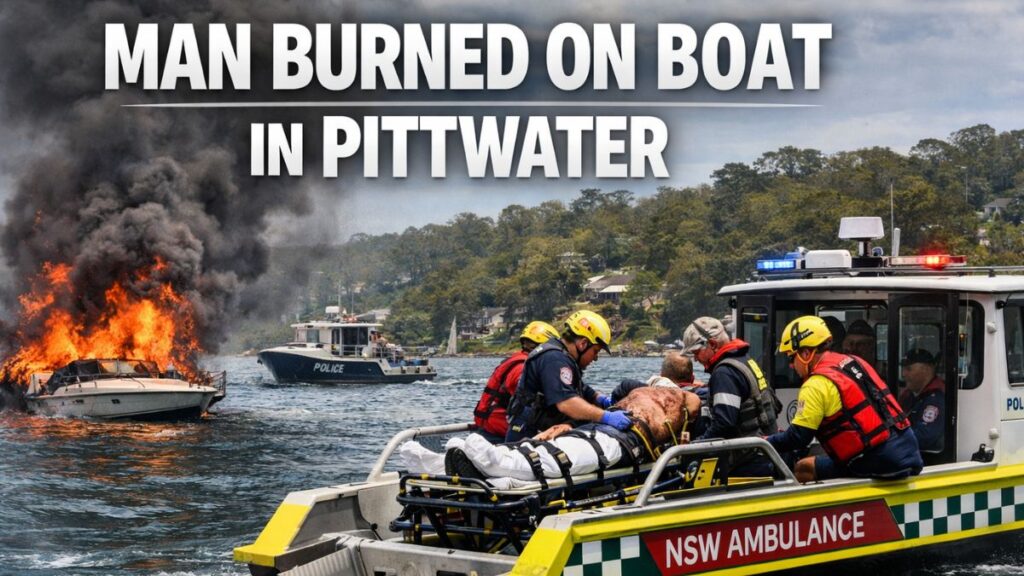 Man burned on boat in Pittwater