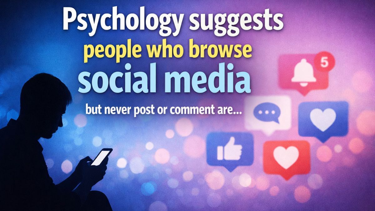 “Psychology suggests people who browse social media but never post or comment are…”